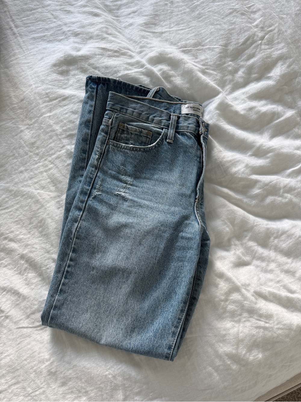 Just Black Denim Light Wash Blue High-Rise Jeans